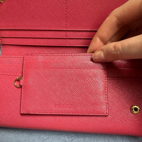 Prada Pink Wallet w/ ID Chain - Picture 4 of 12
